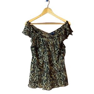 SHEER CHEETAH PRINT TOP!!